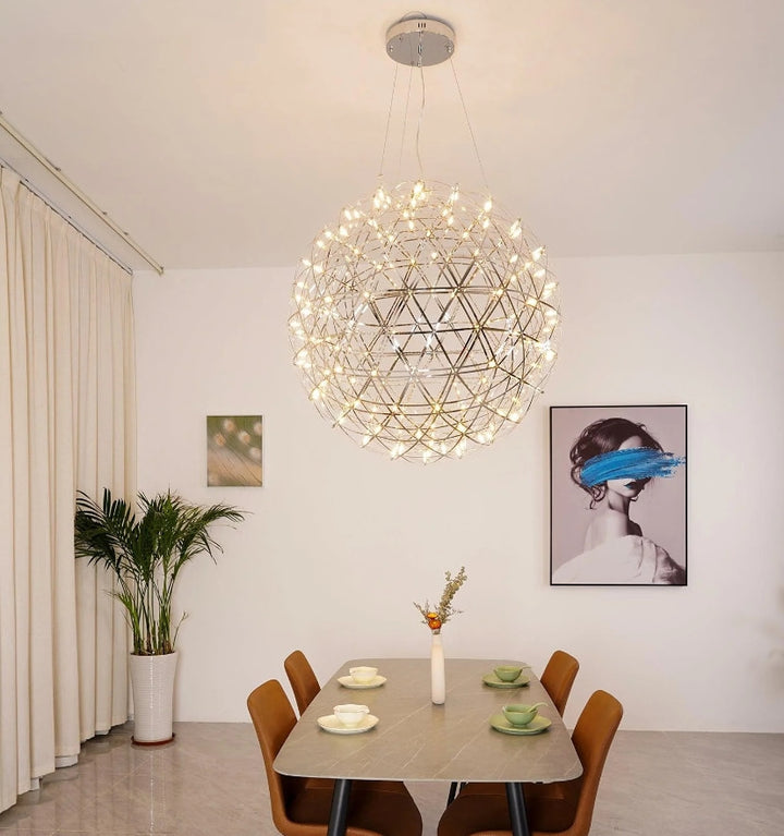 Silver Spark Ball Chandelier