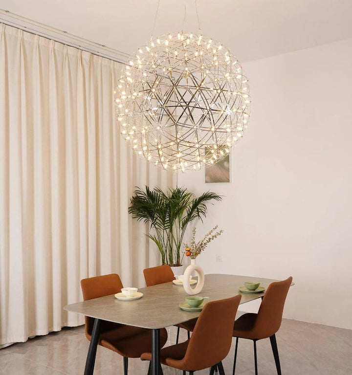 Silver Spark Ball Chandelier