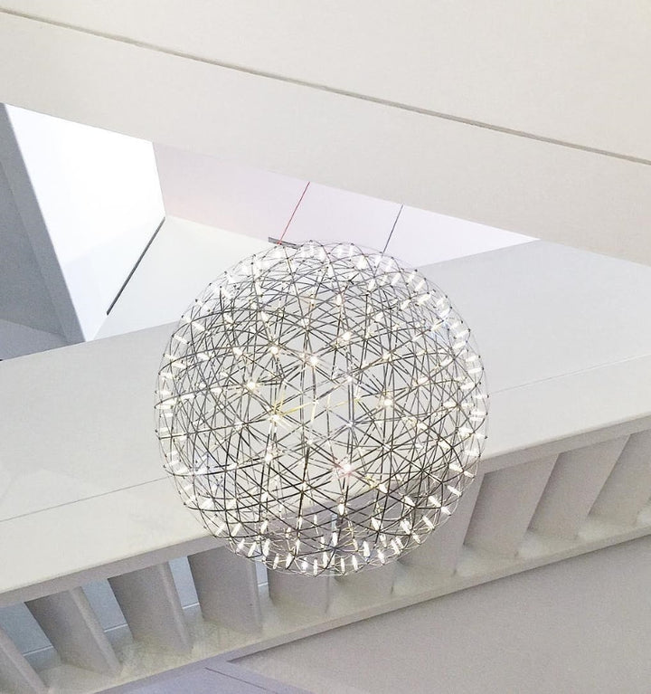 Silver Spark Ball Chandelier