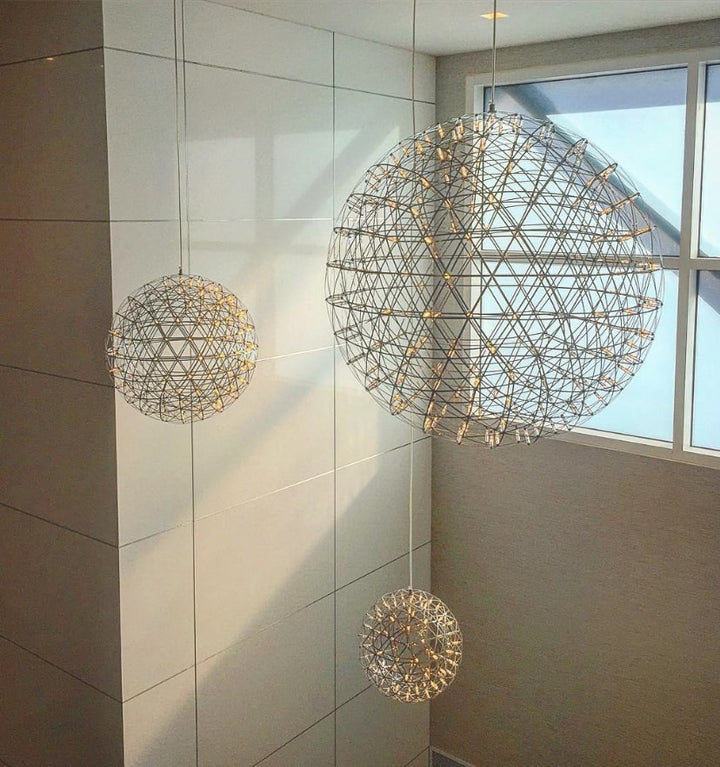 Silver Spark Ball Chandelier