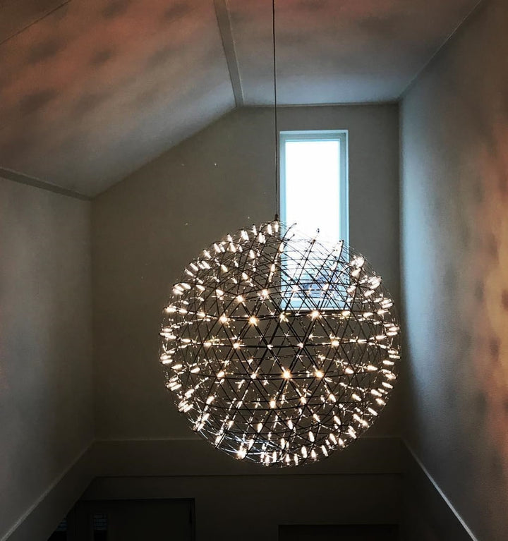 Silver Spark Ball Chandelier