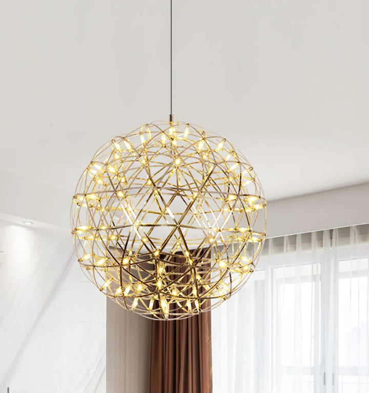 Silver Spark Ball Chandelier