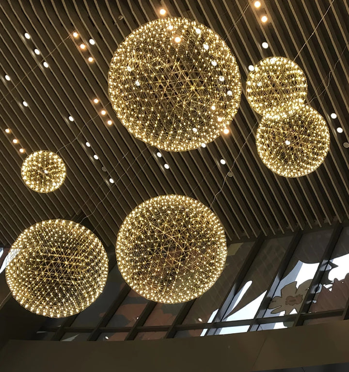 Silver Spark Ball Chandelier