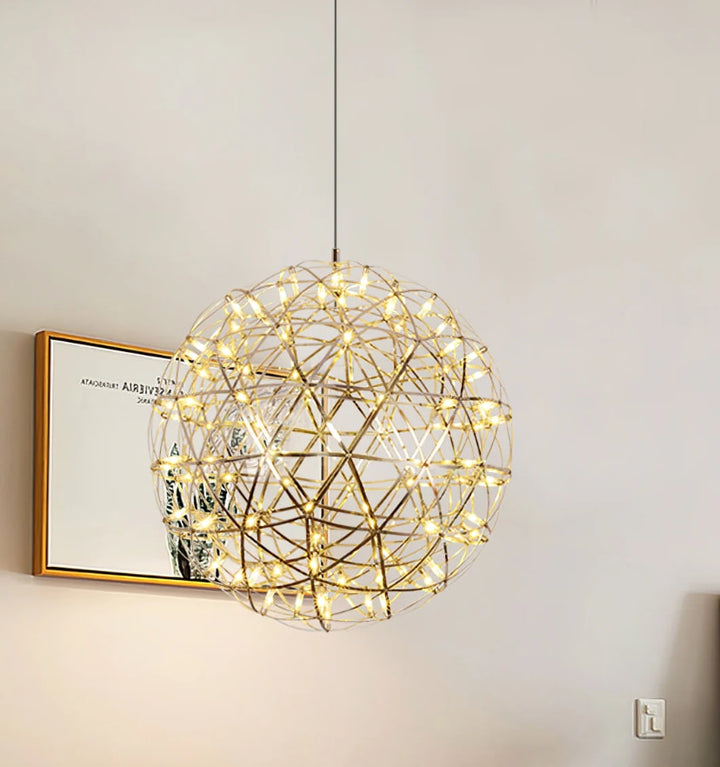 Silver Spark Ball Chandelier