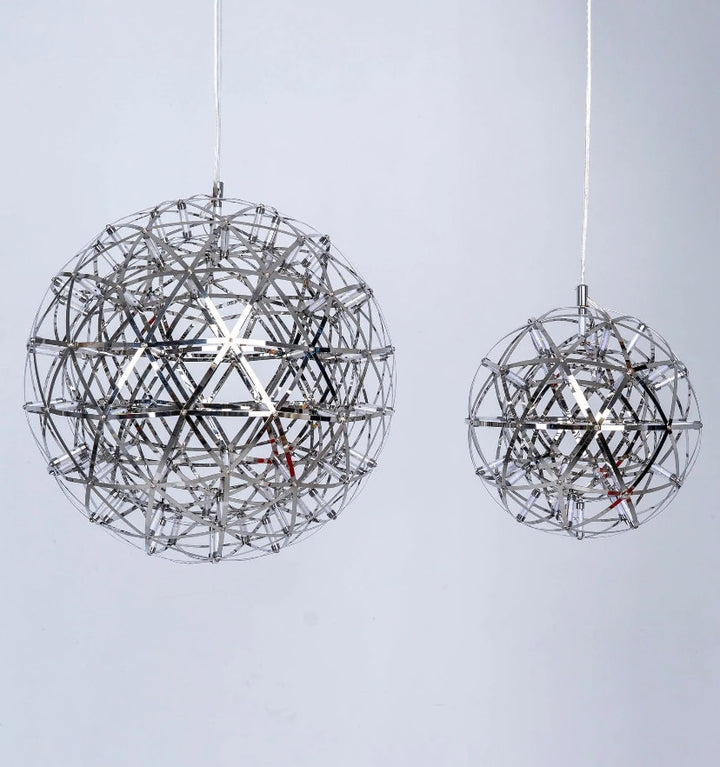 Silver Spark Ball Chandelier