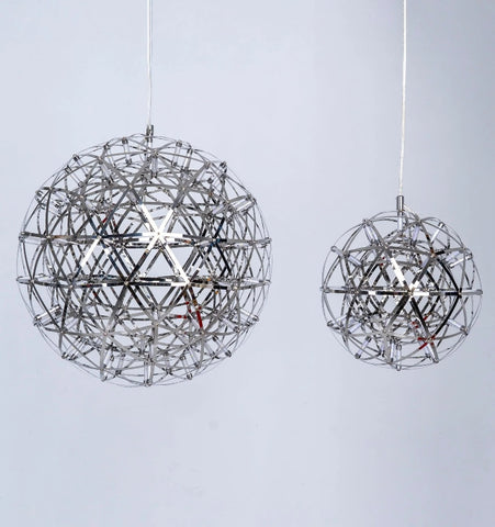 Silver Spark Ball Chandelier