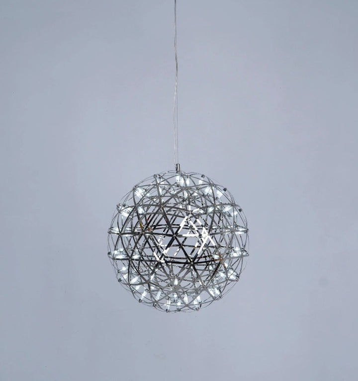 Silver Spark Ball Chandelier