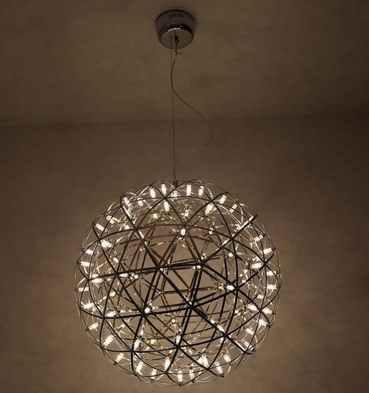 Silver Spark Ball Chandelier