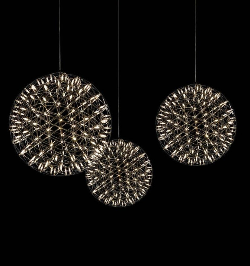 Silver Spark Ball Chandelier