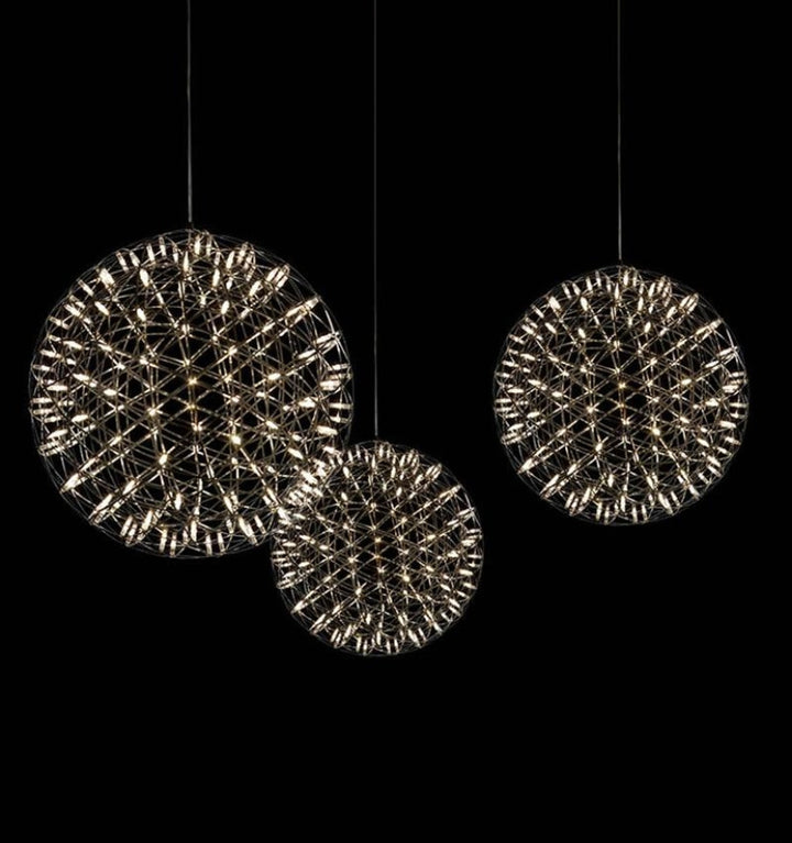 Silver Spark Ball Chandelier