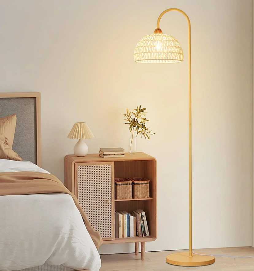 Rattan Arch Floor Lamp