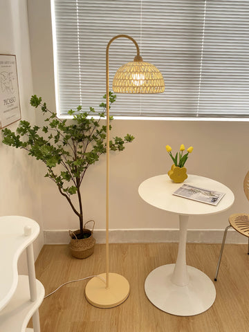 Rattan Arch Floor Lamp