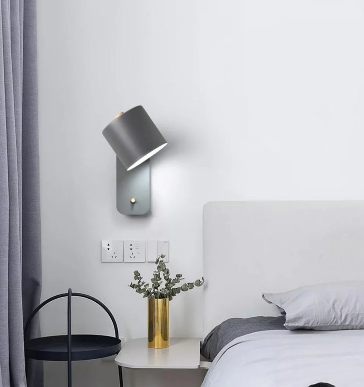 Rotatable Cylinder Plug-in Wall Lamp
