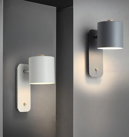 Rotatable Cylinder Plug-in Wall Lamp