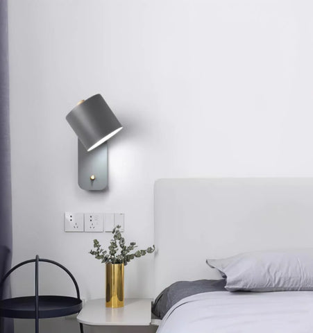 Rotatable Cylinder Plug-in Wall Lamp