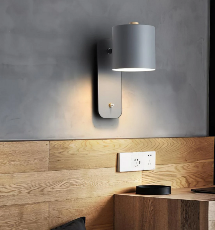 Rotatable Cylinder Plug-in Wall Lamp