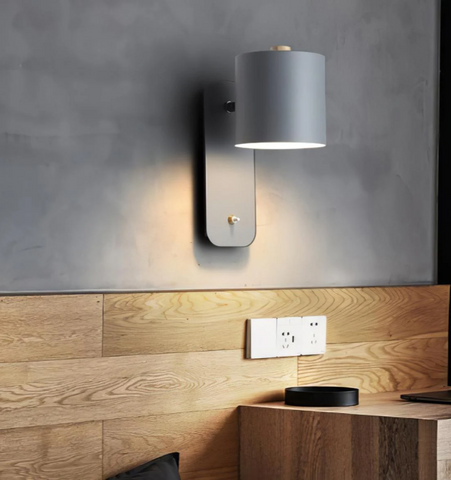 Rotatable Cylinder Plug-in Wall Lamp