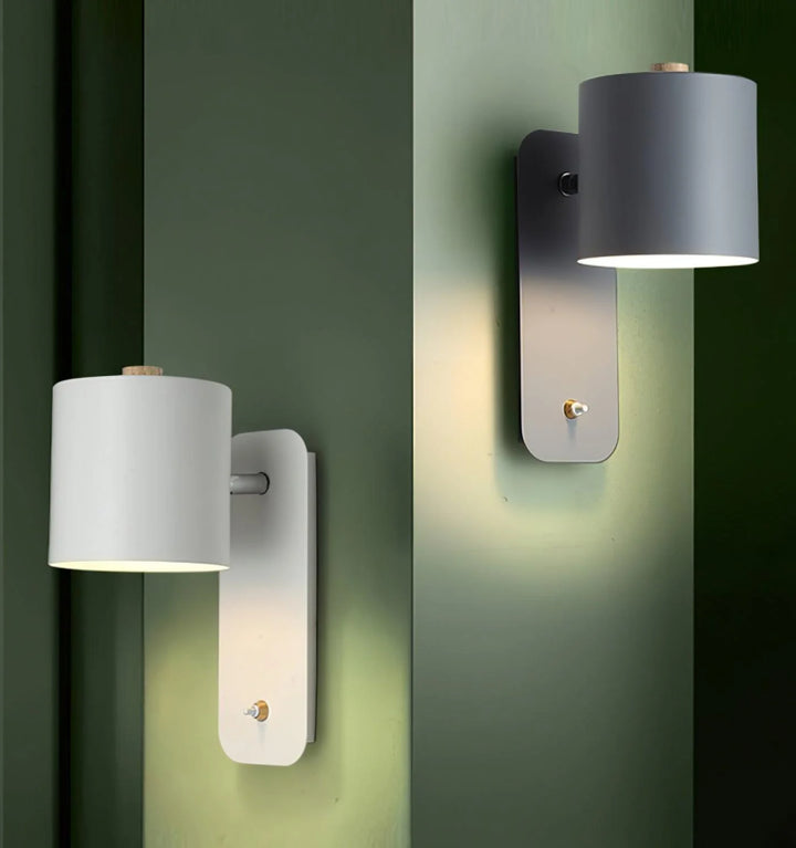 Rotatable Cylinder Plug-in Wall Lamp