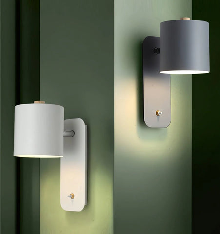 Rotatable Cylinder Plug-in Wall Lamp