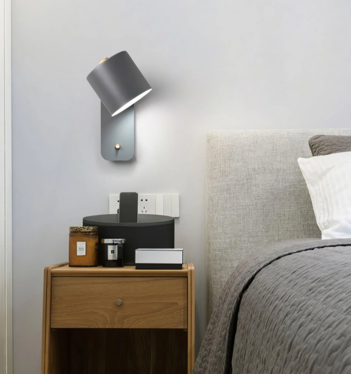 Rotatable Cylinder Plug-in Wall Lamp