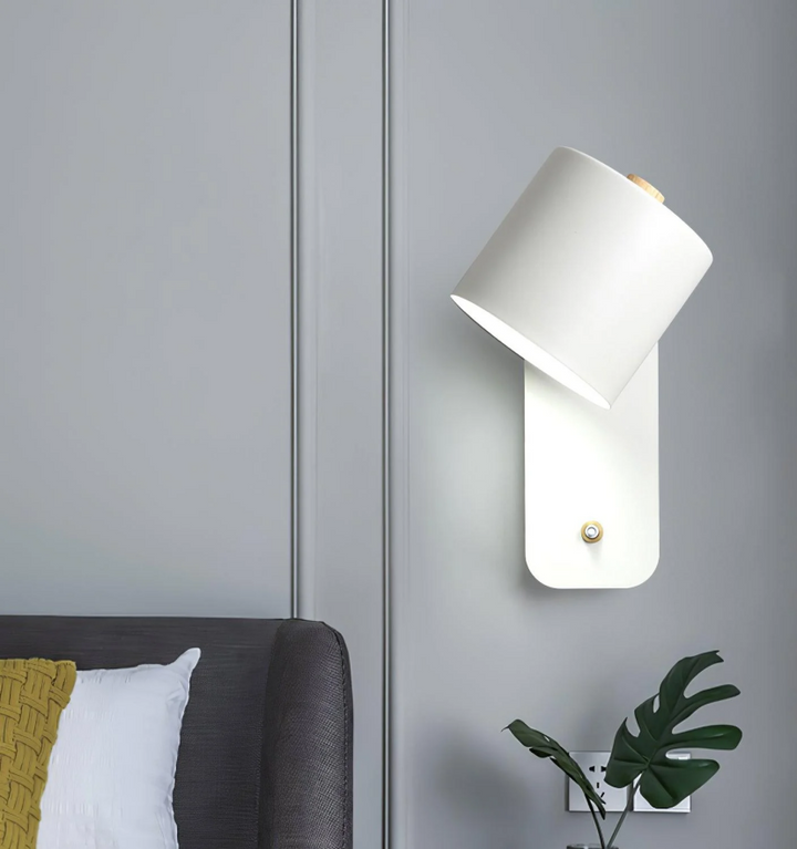 Rotatable Cylinder Plug-in Wall Lamp