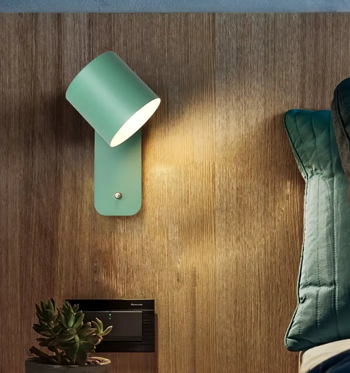 Rotatable Cylinder Plug-in Wall Lamp
