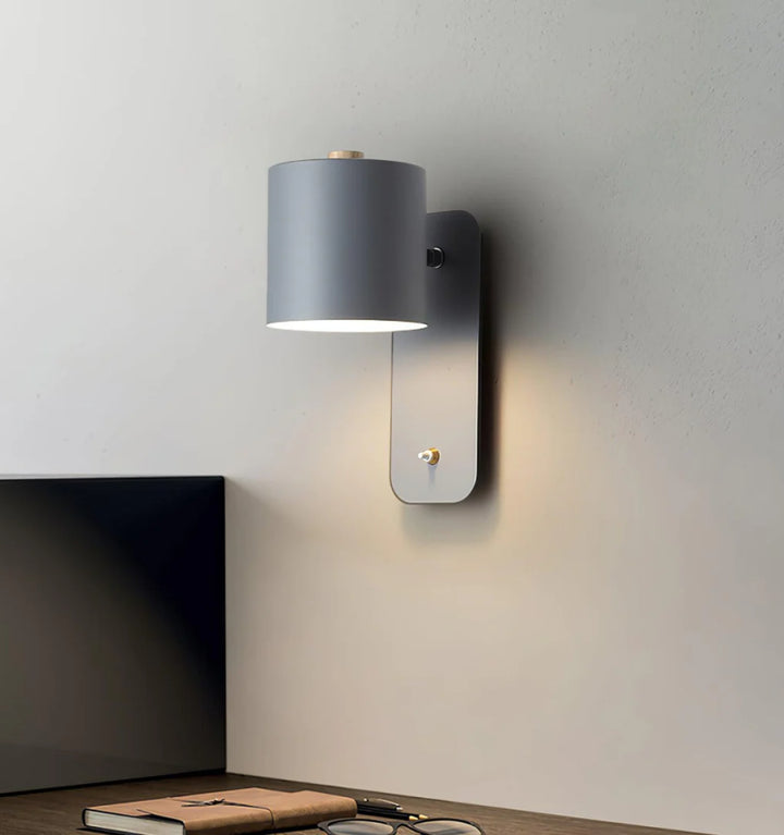 Rotatable Cylinder Plug-in Wall Lamp