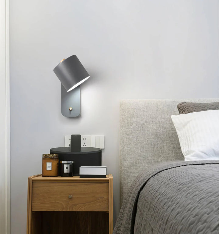 Rotatable Cylinder Plug-in Wall Lamp