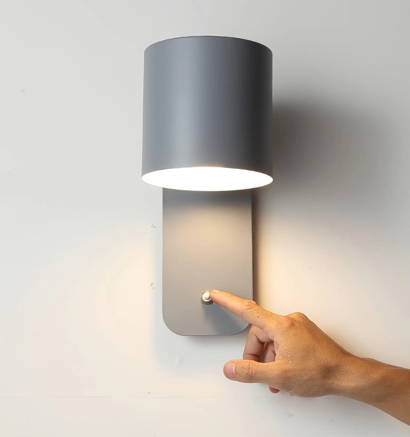 Rotatable Cylinder Plug-in Wall Lamp