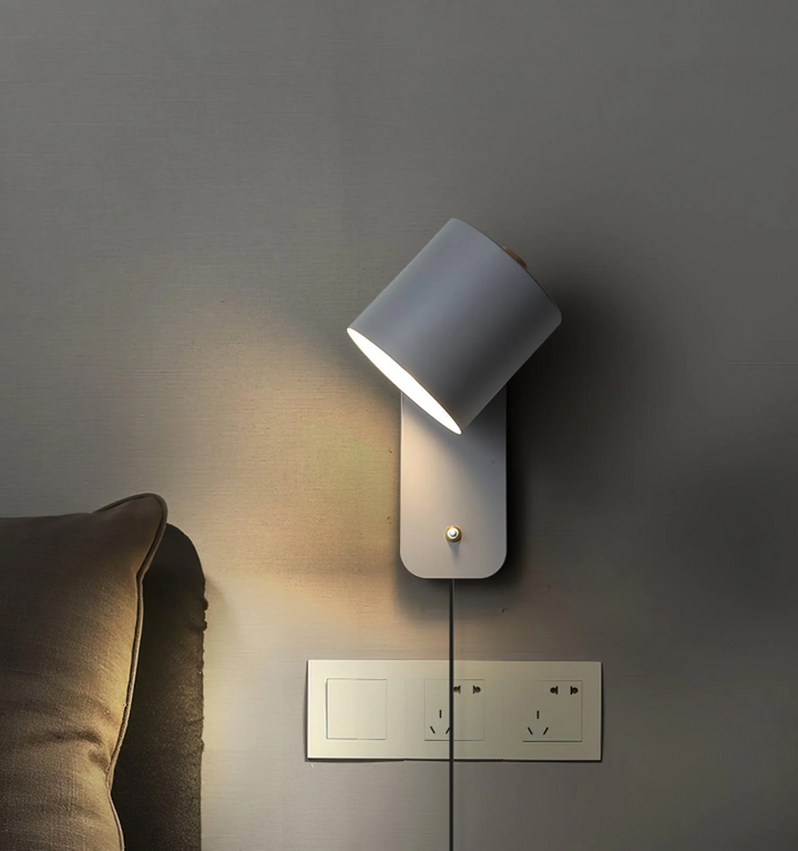 Rotatable Cylinder Plug-in Wall Lamp