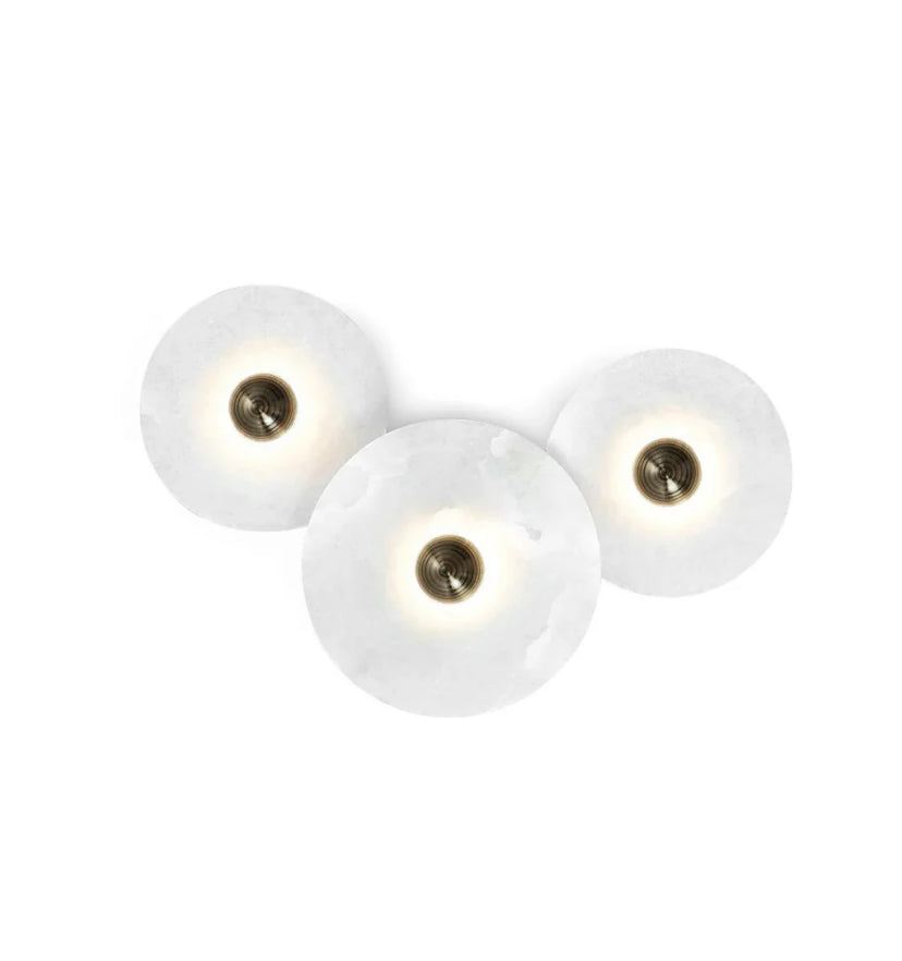 Round Alabaster Combination Wall Lamp - Yiarolight