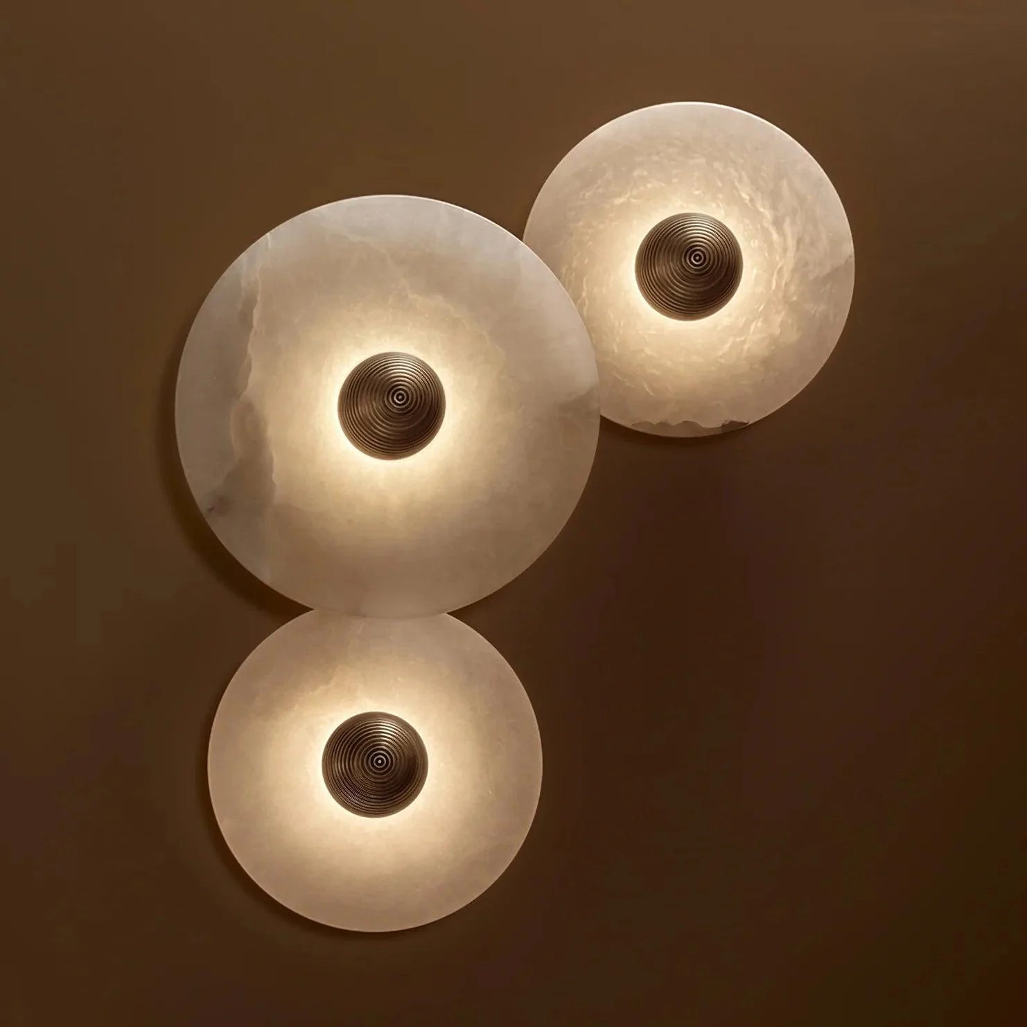 Round Alabaster Combination Wall Lamp - Yiarolight