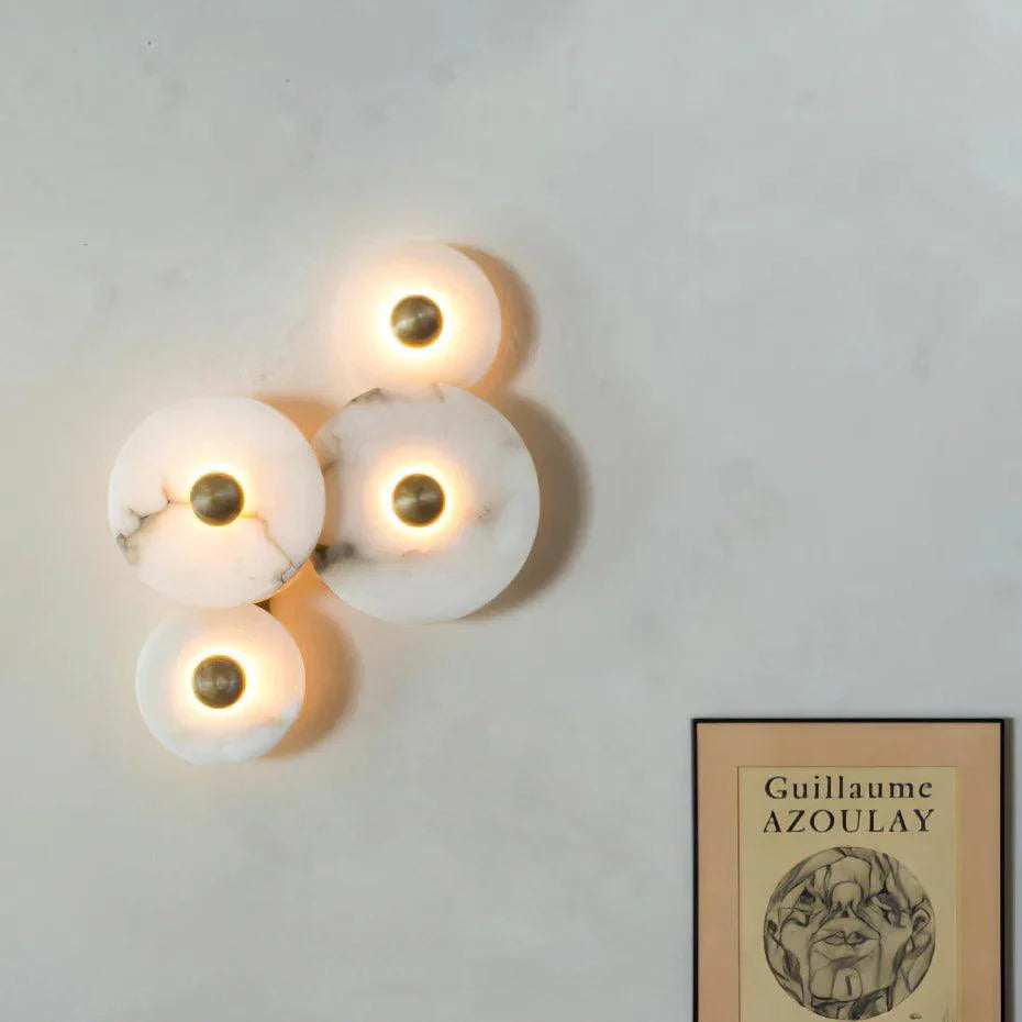 Round Alabaster Combination Wall Lamp - Yiarolight