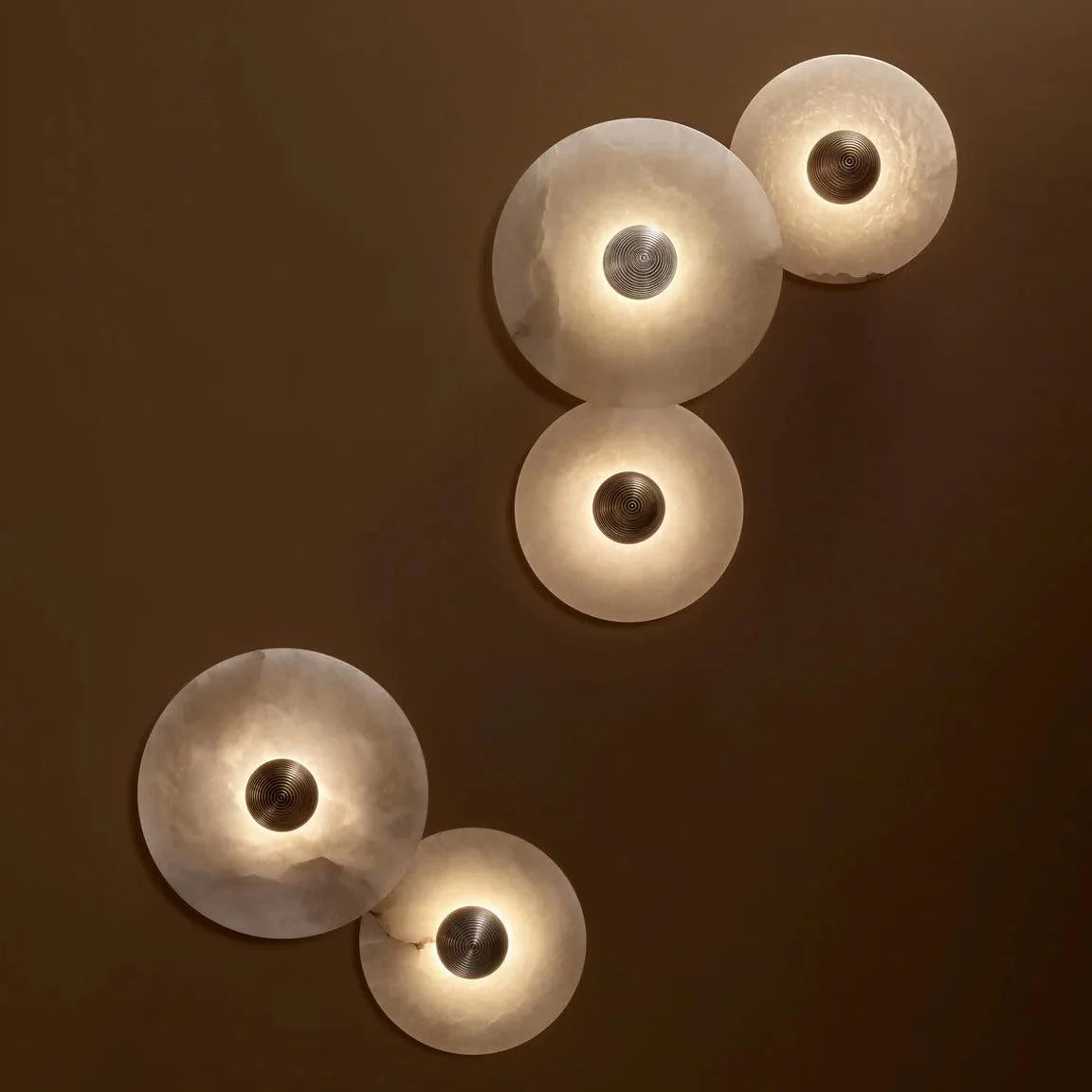 Round Alabaster Combination Wall Lamp - Yiarolight
