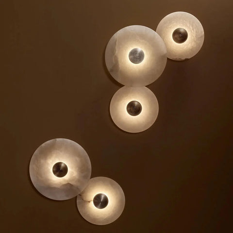 Round Alabaster Combination Wall Lamp - Yiarolight