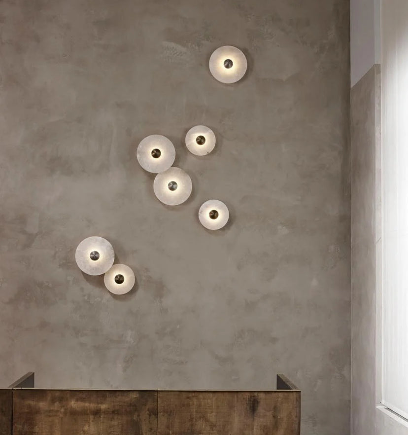 Round Alabaster Combination Wall Lamp - Yiarolight
