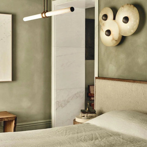 Round Alabaster Combination Wall Lamp - Yiarolight