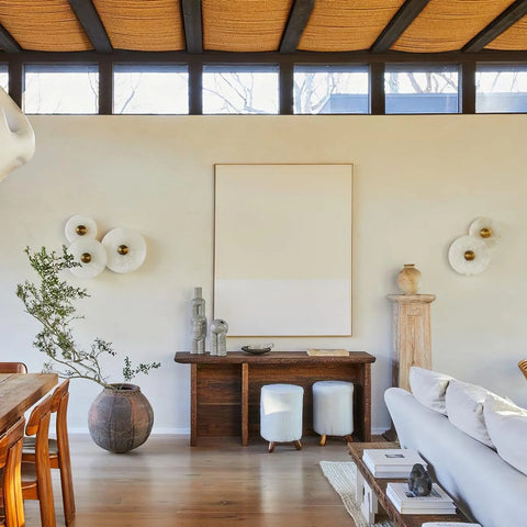 Round Alabaster Combination Wall Lamp - Yiarolight