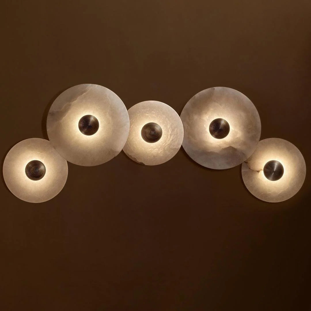 Round Alabaster Combination Wall Lamp - Yiarolight