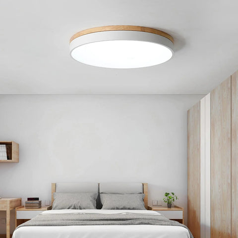 Round Wooden Ceiling Lamp - Yiarolight