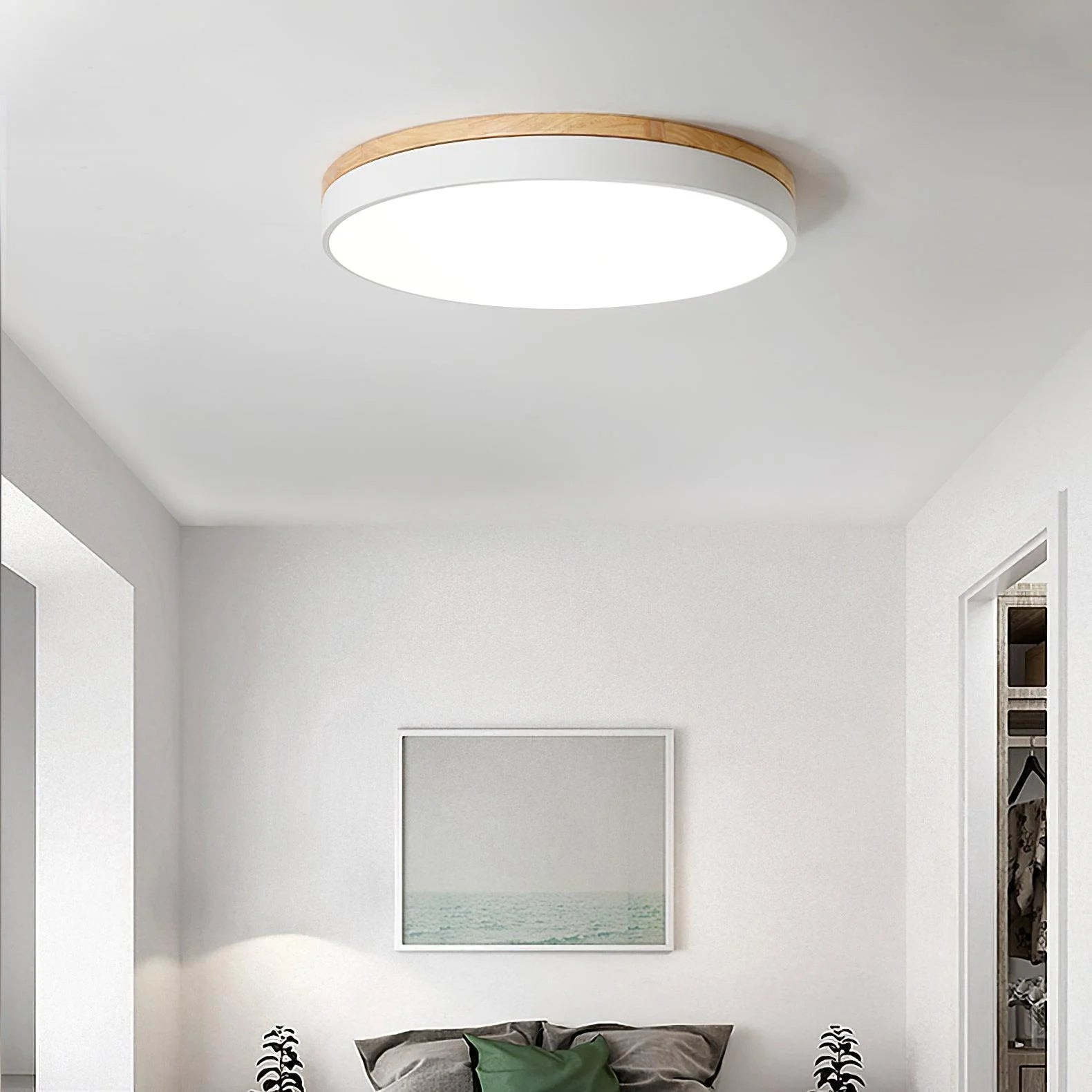 Round Wooden Ceiling Lamp - Yiarolight