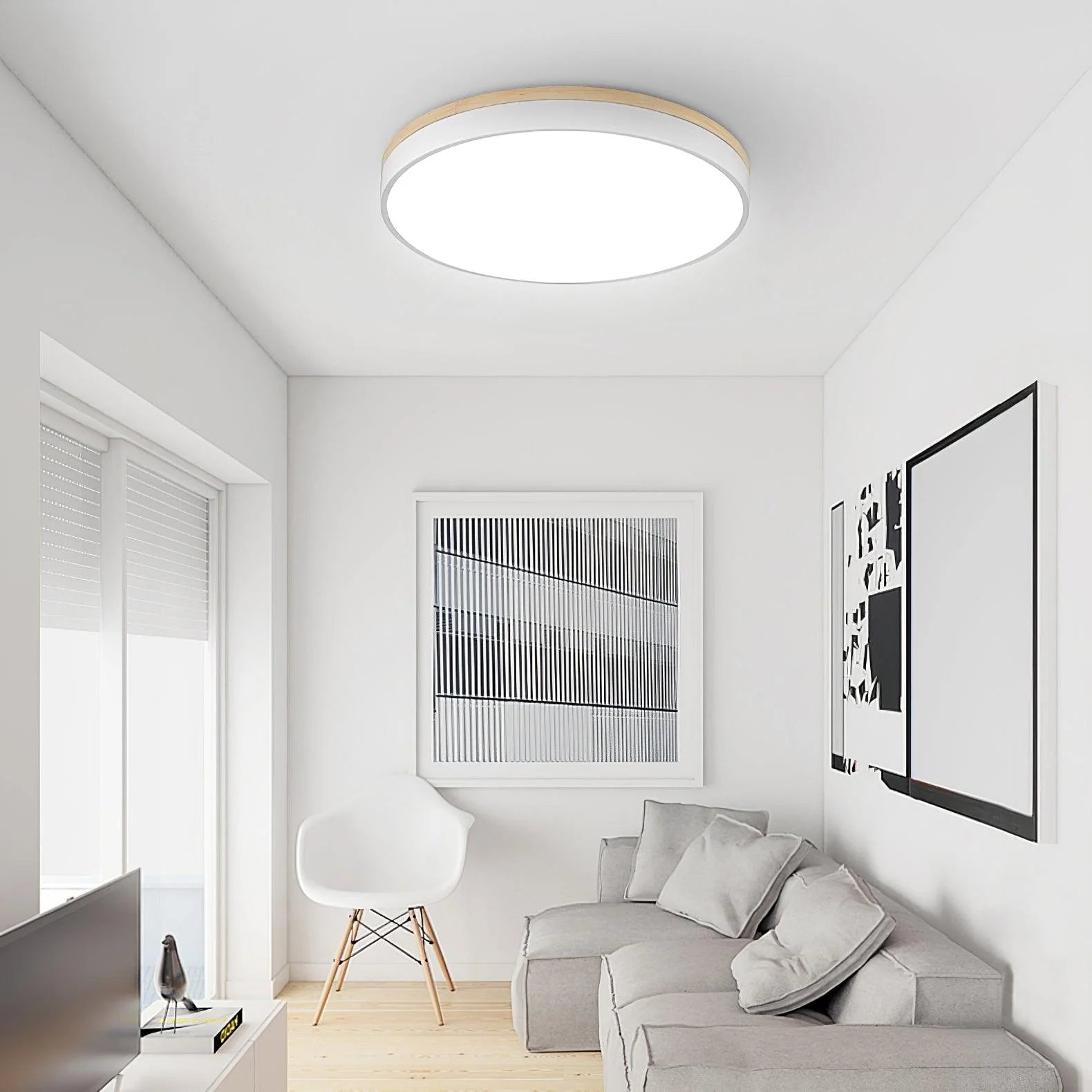 Round Wooden Ceiling Lamp - Yiarolight