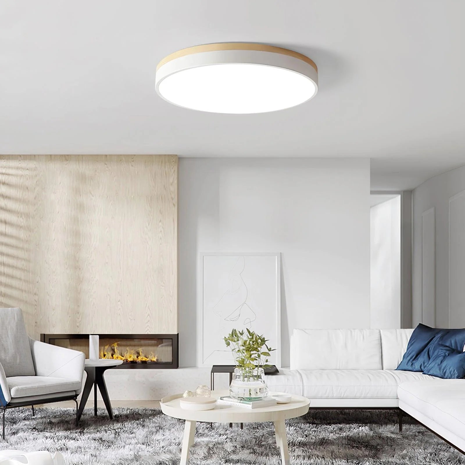 Round Wooden Ceiling Lamp - Yiarolight
