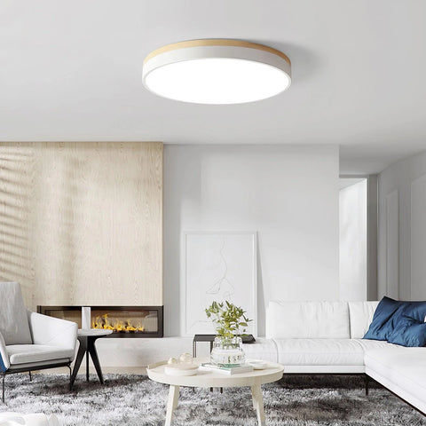 Round Wooden Ceiling Lamp - Yiarolight