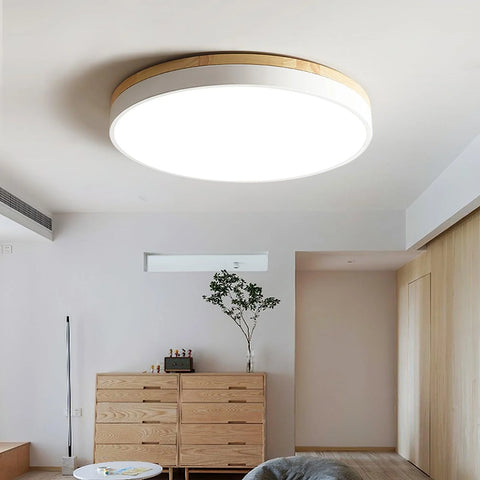 Round Wooden Ceiling Lamp - Yiarolight