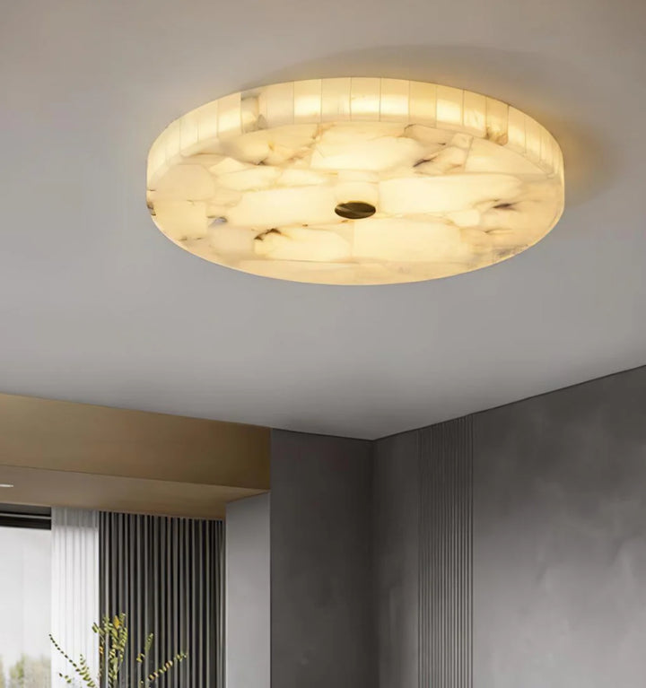 Round Alabaster Ceiling Lamp