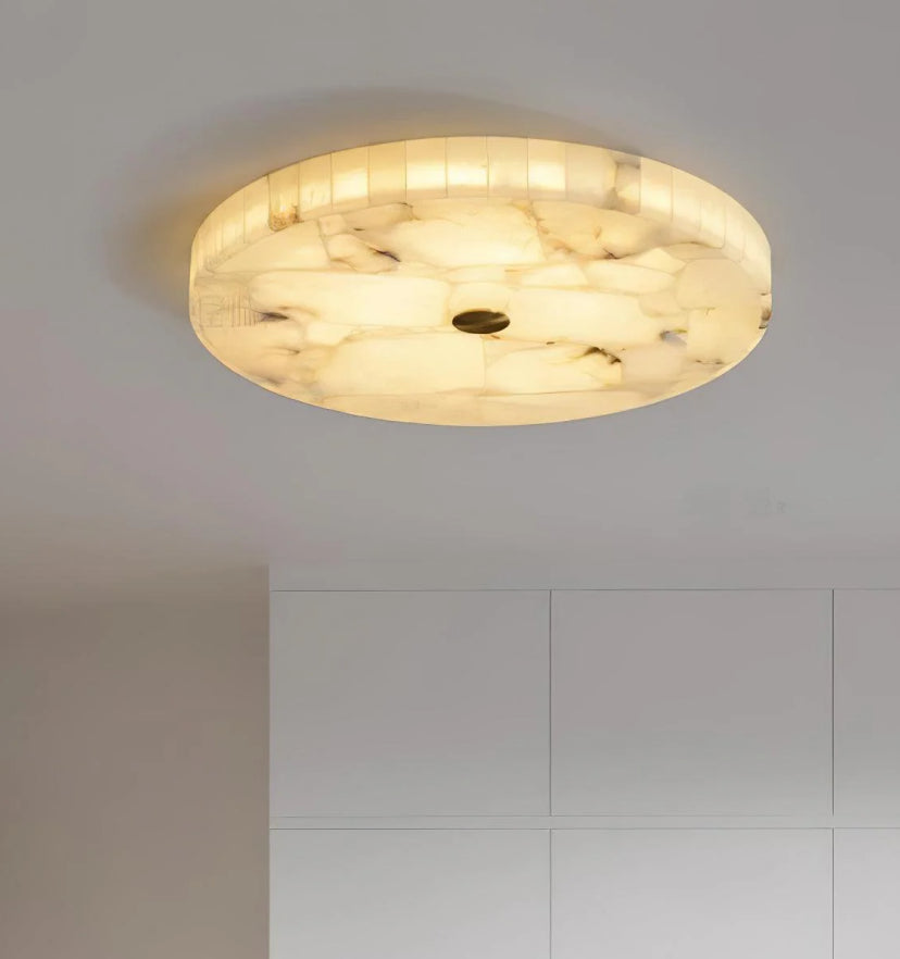 Round Alabaster Ceiling Lamp