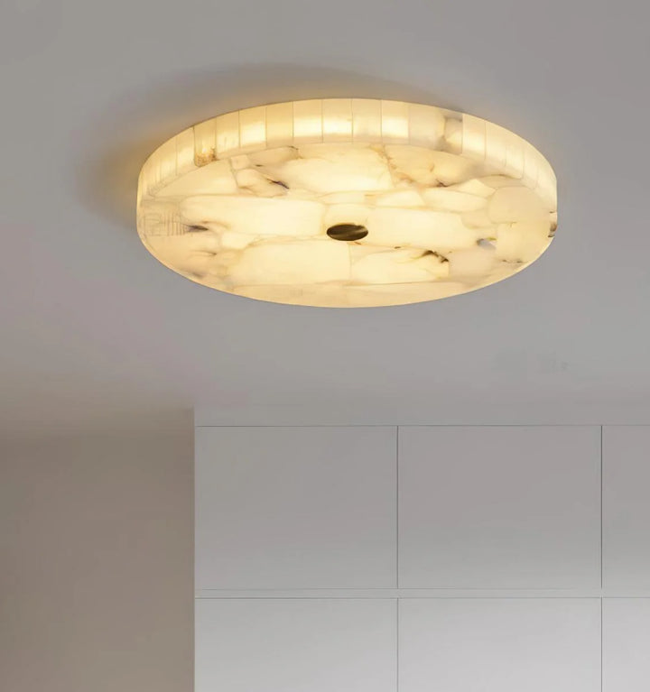Round Alabaster Ceiling Lamp