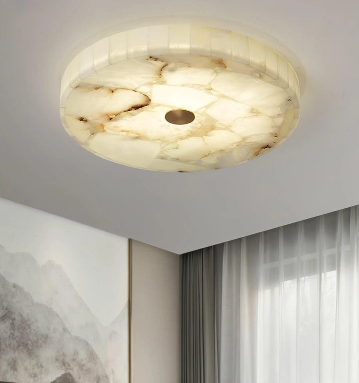 Round Alabaster Ceiling Lamp