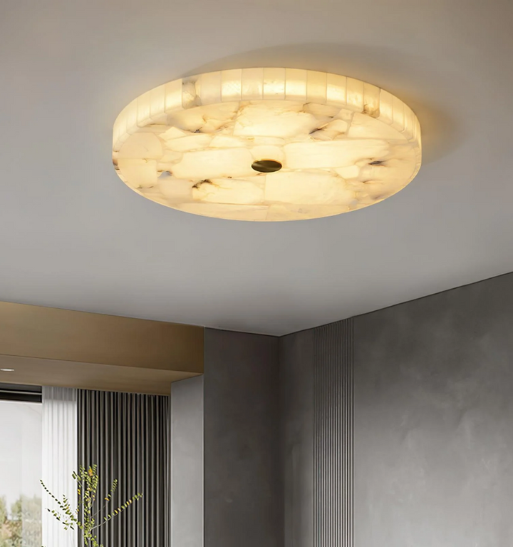 Round Alabaster Ceiling Lamp
